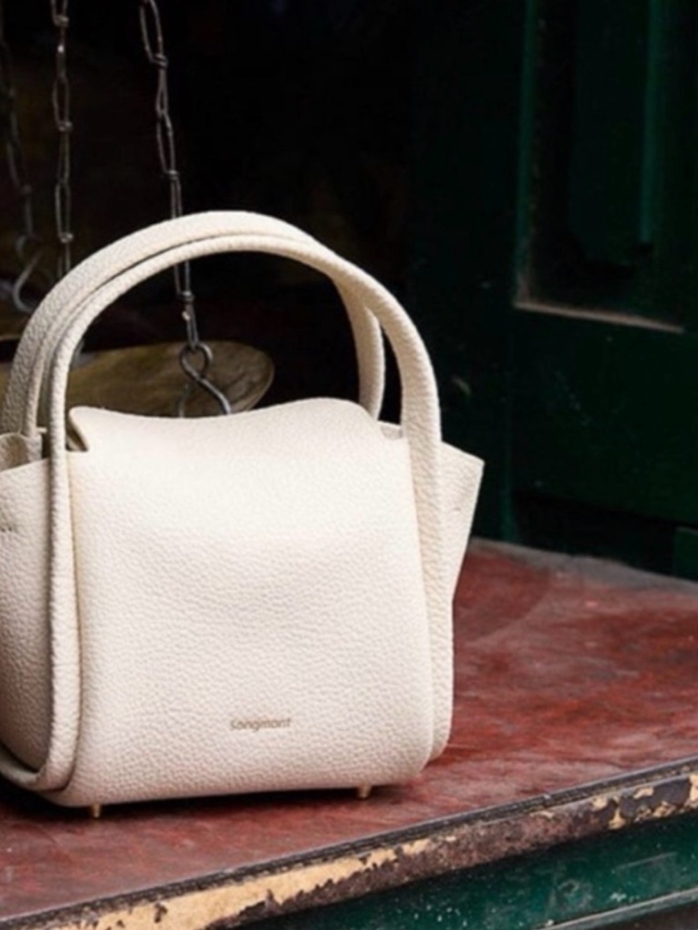 Songmont Cream Structured Mini Tote Handbag AUTHENTIC (excellent condition)